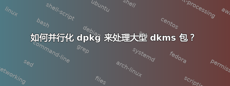 如何并行化 dpkg 来处理大型 dkms 包？