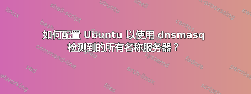 如何配置 Ubuntu 以使用 dnsmasq 检测到的所有名称服务器？