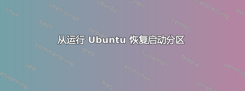 从运行 Ubuntu 恢复启动分区