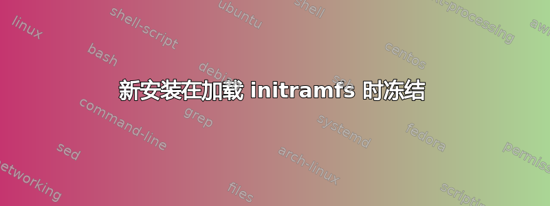 新安装在加载 initramfs 时冻结