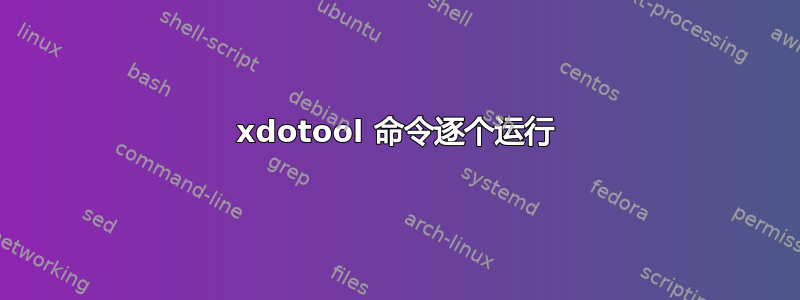 xdotool 命令逐个运行