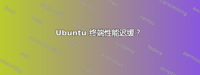 Ubuntu 终端性能迟缓？