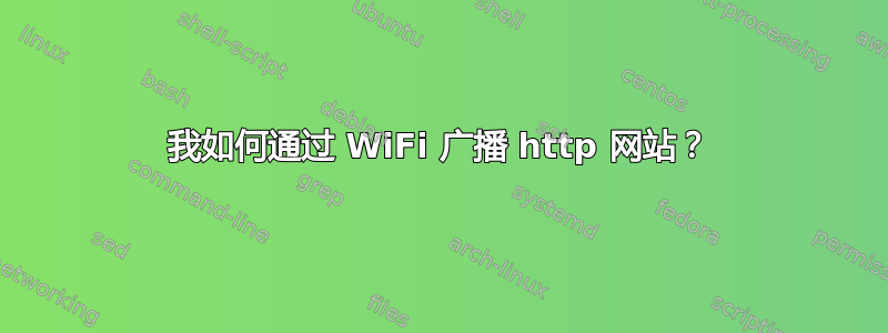 我如何通过 WiFi 广播 http 网站？