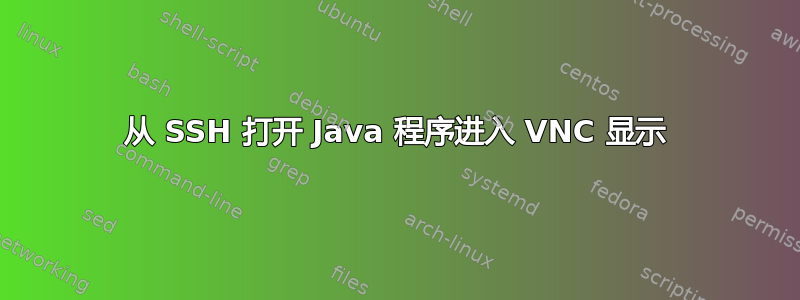 从 SSH 打开 Java 程序进入 VNC 显示