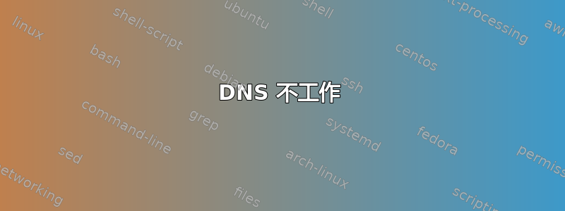 DNS 不工作