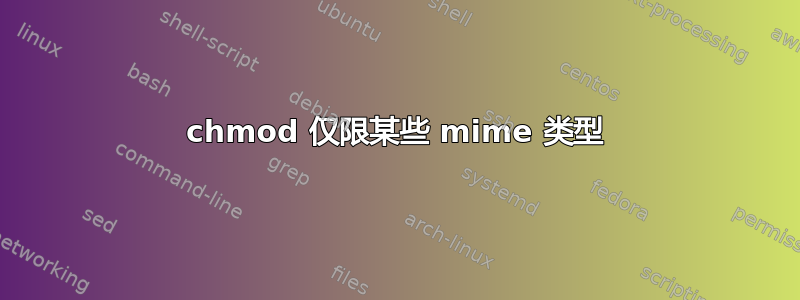 chmod 仅限某些 mime 类型