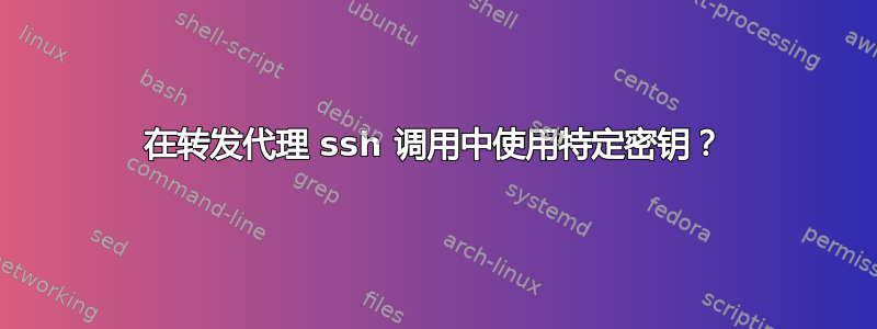 在转发代理 ssh 调用中使用特定密钥？