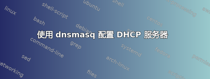 使用 dnsmasq 配置 DHCP 服务器 