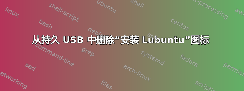 从持久 USB 中删除“安装 Lubuntu”图标