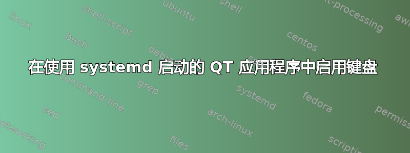 在使用 systemd 启动的 QT 应用程序中启用键盘