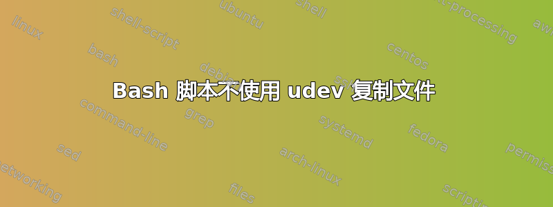 Bash 脚本不使用 udev 复制文件