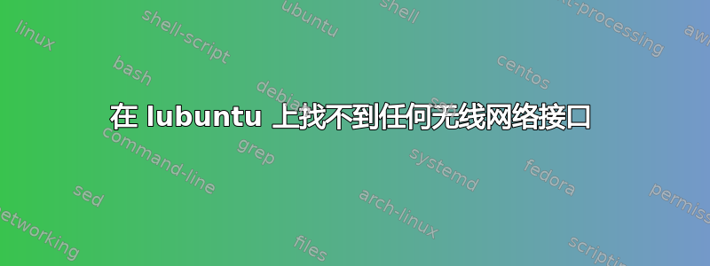 在 lubuntu 上找不到任何无线网络接口