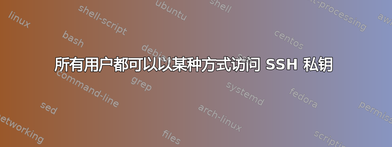 所有用户都可以以某种方式访问​​ SSH 私钥