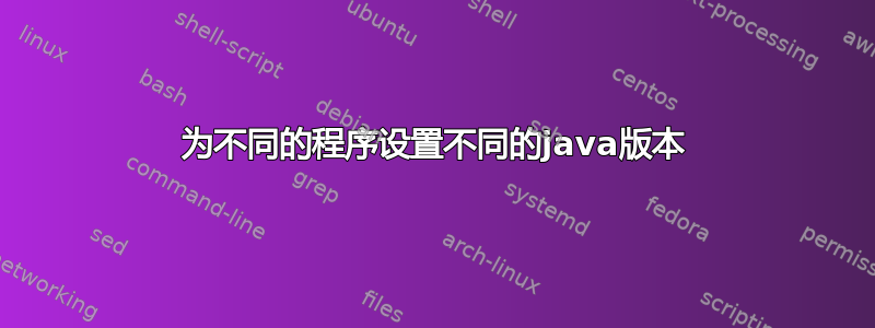 为不同的程序设置不同的java版本