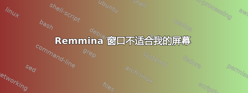 Remmina 窗口不适合我的屏幕