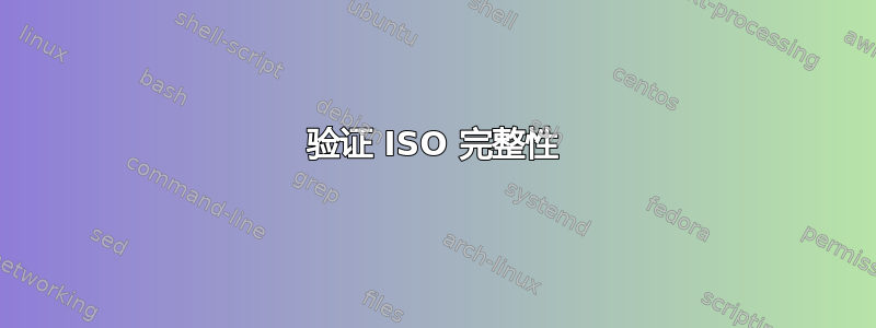 验证 ISO 完整性