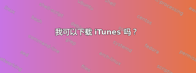 我可以下载 iTunes 吗？