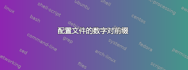 配置文件的数字对前缀