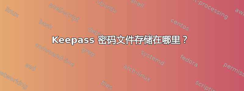 Keepass 密码文件存储在哪里？