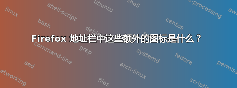 Firefox 地址栏中这些额外的图标是什么？