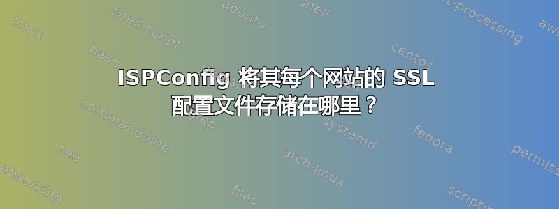 ISPConfig 将其每个网站的 SSL 配置文件存储在哪里？