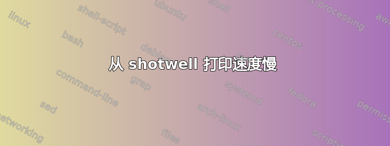 从 shotwell 打印速度慢