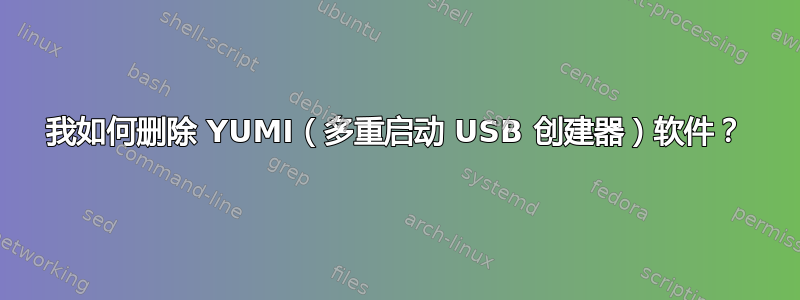 我如何删除 YUMI（多重启动 USB 创建器）软件？