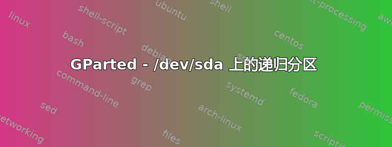 GParted - /dev/sda 上的递归分区