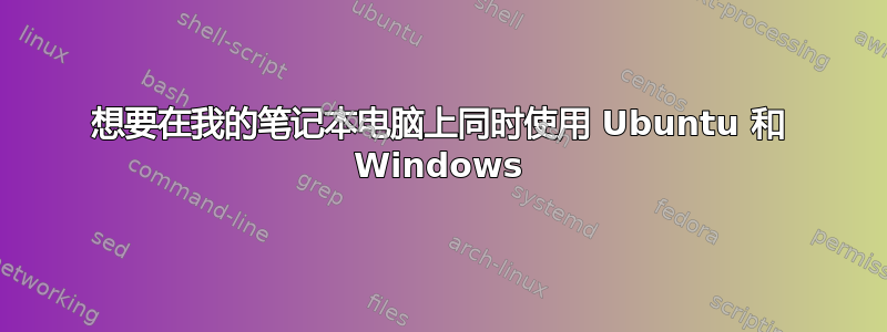 想要在我的笔记本电脑上同时使用 Ubuntu 和 Windows