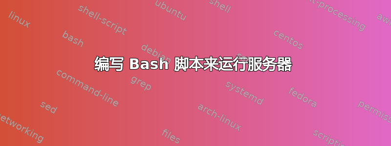 编写 Bash 脚本来运行服务器