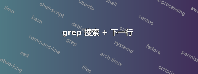 grep 搜索 + 下一行