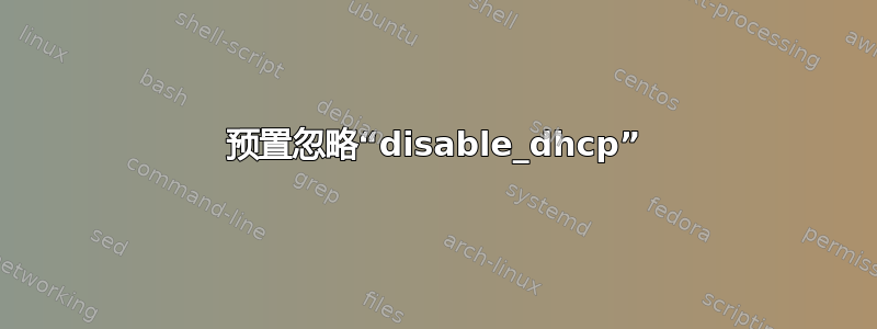 预置忽略“disable_dhcp”