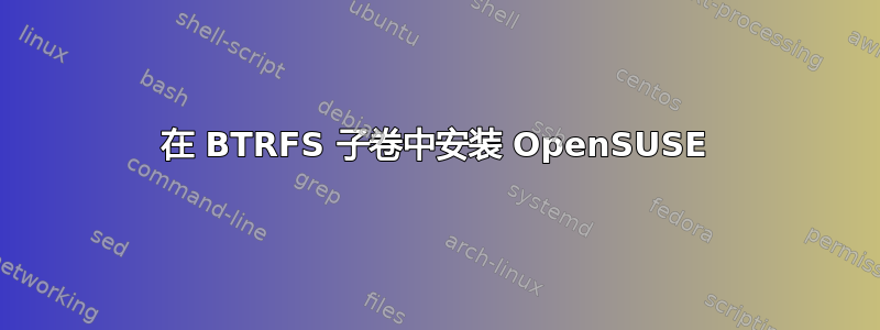 在 BTRFS 子卷中安装 OpenSUSE