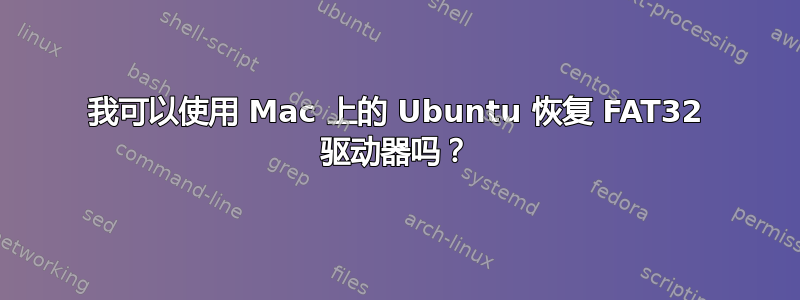 我可以使用 Mac 上的 Ubuntu 恢复 FAT32 驱动器吗？