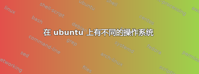 在 ubuntu 上有不同的操作系统