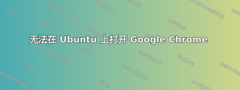 无法在 Ubuntu 上打开 Google Chrome