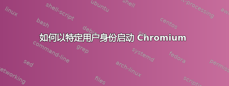 如何以特定用户身份启动 Chromium