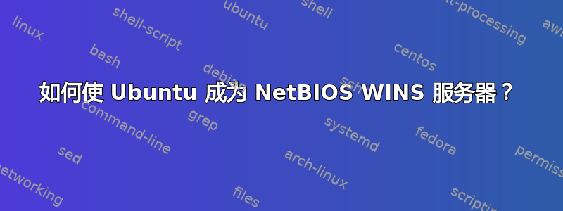 如何使 Ubuntu 成为 NetBIOS WINS 服务器？