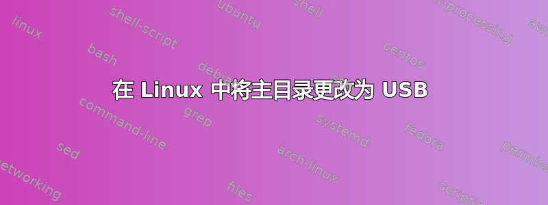 在 Linux 中将主目录更改为 USB