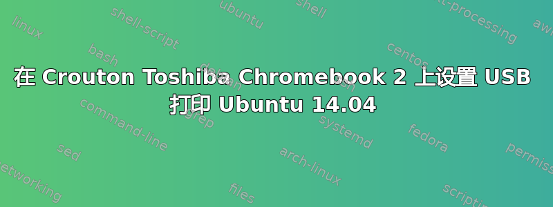 在 Crouton Toshiba Chromebook 2 上设置 USB 打印 Ubuntu 14.04