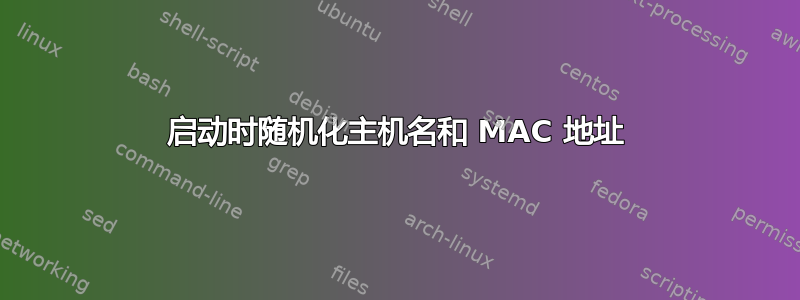 启动时随机化主机名和 MAC 地址