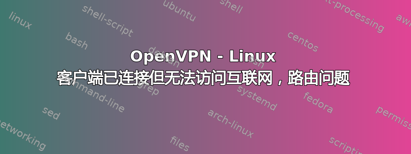 OpenVPN - Linux 客户端已连接但无法访问互联网，路由问题