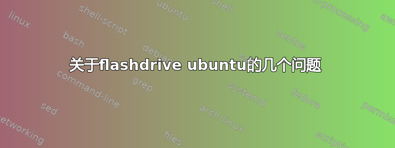 关于flashdrive ubuntu的几个问题