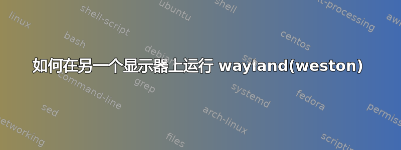 如何在另一个显示器上运行 wayland(weston)