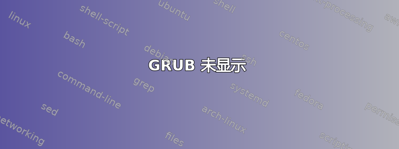 GRUB 未显示