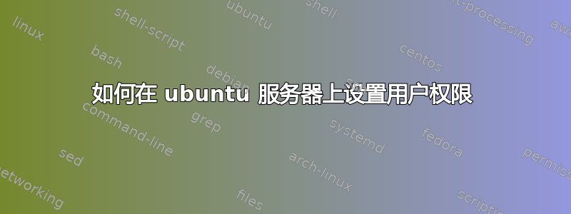 如何在 ubuntu 服务器上设置用户权限