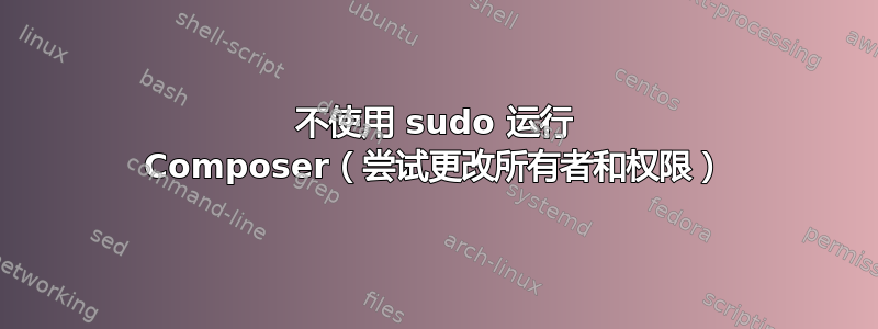 不使用 sudo 运行 Composer（尝试更改所有者和权限）