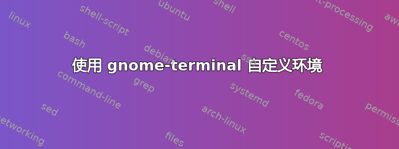 使用 gnome-terminal 自定义环境