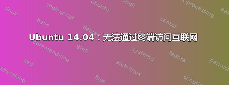 Ubuntu 14.04：无法通过终端访问互联网