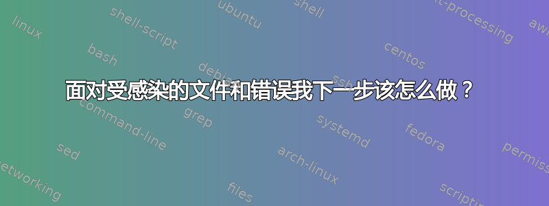 面对受感染的文件和错误我下一步该怎么做？